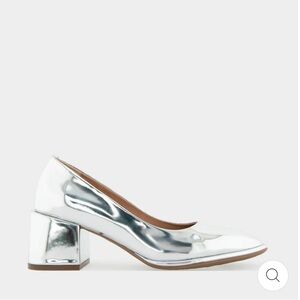 Metallic Silver Heels